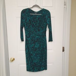 Lauren Ralph Lauren Green Printed Sheath Dress! 8
